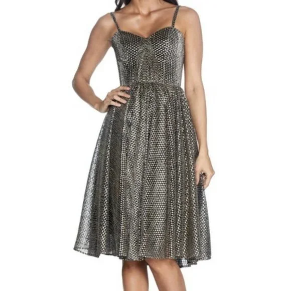 Dress the Population Rachael Fit and Flare Cocktail Dress XS